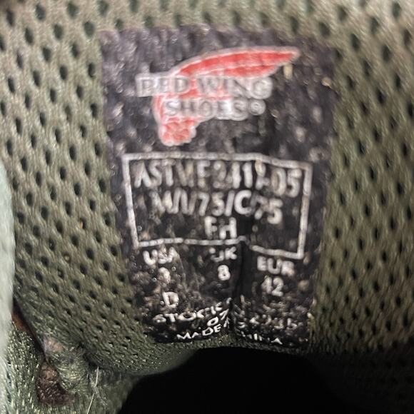 Red Wing Work Boots Men 8Dβ Steel Toe Leather ASTM F2413 Brown EH Safety Boots - Picture 9 of 9